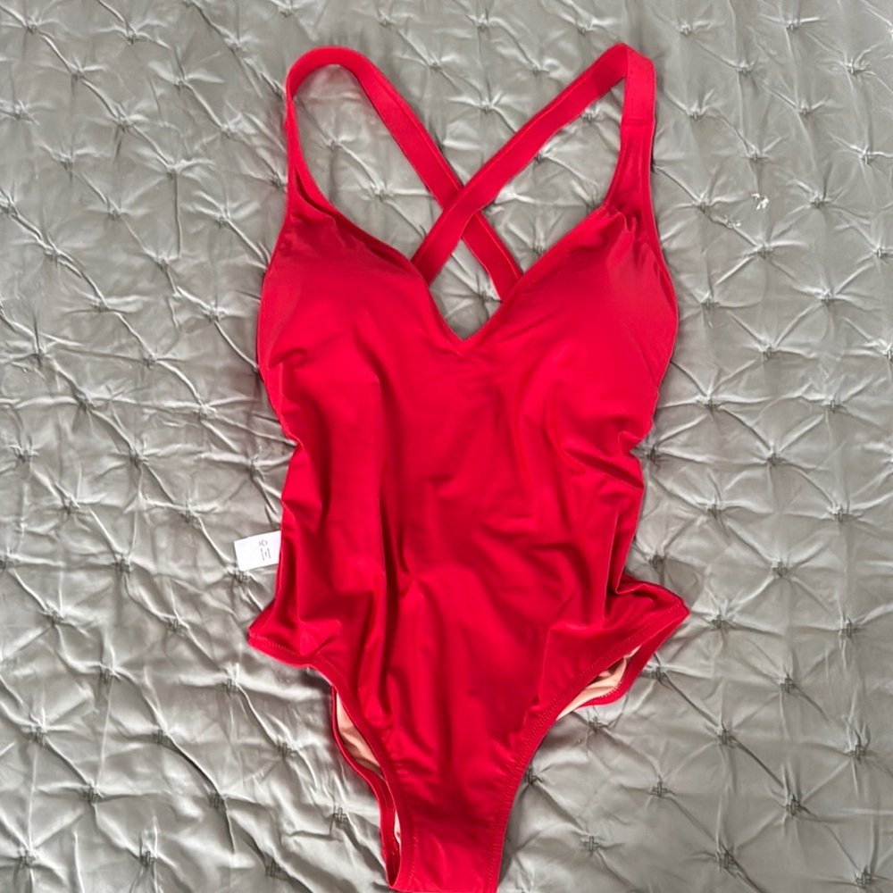 J. Crew Red One-Piece Swimsuit